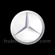 Silver Mercedes center cap 3"