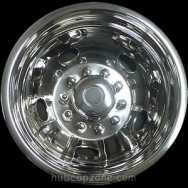 Rear 10 lug 5 hand hole Chevy, GMC bolt on wheel simulator 19.5". Fits: 1974-2004