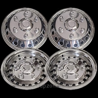 Set of 4 18 hole Dodge, Mercedes Sprinter 16" wheel simulators. Fits: Super Single Only.