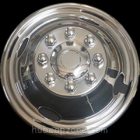 Front 8 lug 4 hole Ford 17" bolt on wheel simulator. Fits: 2005-2025