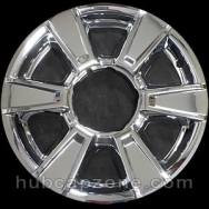 Chrome 17" GMC Terrain wheel skins 2010-2013. Uses stock center cap