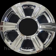 Chrome 17" GMC Terrain wheel skins 2014-2017. Uses stock center cap