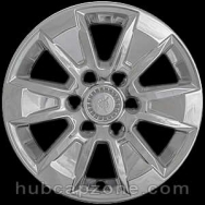 Chrome 17" Chevy Silverado, GMC Sierra wheel skins, 2019-2025