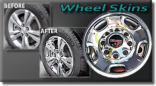 Wheel Skins - Chrome - Black