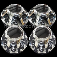 Replica 2008-2010 Chevy/GMC 3500 chrome front and rear wheel center caps for dually rear wheel truck