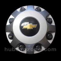 2011-2021 Chevy 3500 Silver front wheel center cap for dually rear wheel trucks