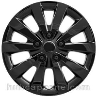 Set of 4 Black 2013-2019 Nissan Sentra, Leaf hubcap 16"