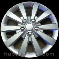 Silver replica 2013-2018 Nissan Sentra, Leaf hubcap 16"