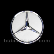 Silver/chrome Mercedes center cap 3"