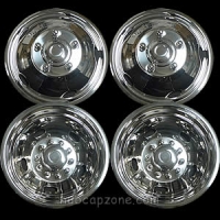 Set of 4 5 lug front 10 lug rear Chevy, GMC 19.5" bolt on wheel simulators. Fits: 1974-2004