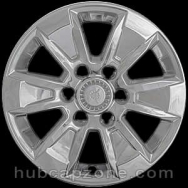 Chrome 17" Chevy Silverado, GMC Sierra wheel skins, 2019-2020