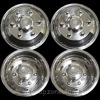 Set of 4 16" Isuzu | Mitsubishi 6 lug 6 hand hole bolt on wheel simulators.