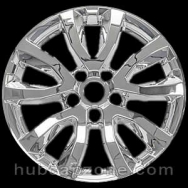 Chrome 17" Nissan Rogue wheel skins, 2017-2020